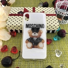 Чехол накладка для APPLE iPhone X, XS, силикон, рисунок Медведь.