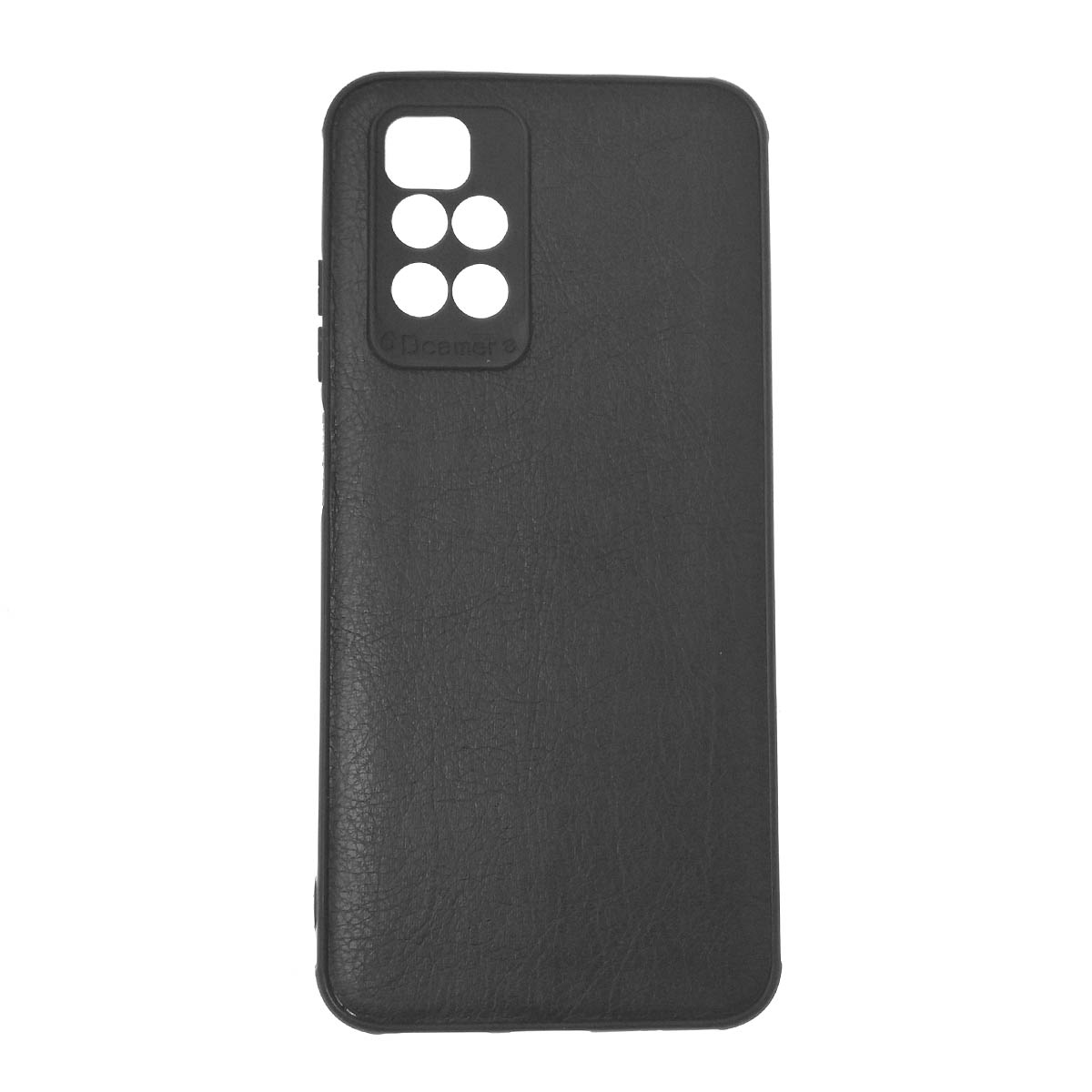 Чехол накладка для XIAOMI Redmi 10 (2021), Redmi 10 (2022), силикон, текстура кожи, цвет черный
