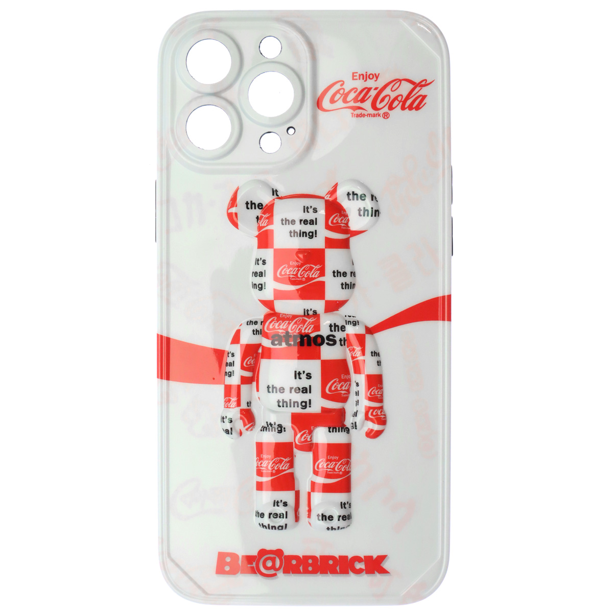 Чехол накладка для APPLE iPhone 13 Pro Max, защита камеры, силикон, 3D рисунок белый Bearbrick Чехол накладка для APPLE iPhone 13 Pro Max, защита камеры, силикон, 3D рисунок белый Bearbrick