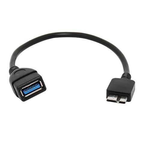 Кабель и переходник OTG microUSB 3.0 (M) - USB 3.0 (F) 8 cm.