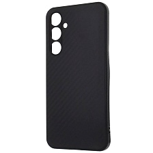 Чехол накладка для SAMSUNG Galaxy A35 5G, защита камеры, силикон, карбон, цвет черный Чехол накладка для SAMSUNG Galaxy A35 5G, защита камеры, силикон, карбон, цвет черный