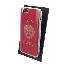 Чехол накладка для APPLE iPhone 5, iPhone 5G, iPhone 5S, iPhone SE, силикон, глянцевый, рисунок СССР паспорт Чехол накладка для APPLE iPhone 5, iPhone 5G, iPhone 5S, iPhone SE, силикон, глянцевый, рисунок СССР паспорт