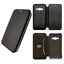 Чехол книжка STYLISH для SAMSUNG Galaxy J1 2016 (SM-J120), экокожа, визитница, цвет черный. Чехол книжка STYLISH для SAMSUNG Galaxy J1 2016 (SM-J120), экокожа, визитница, цвет черный.