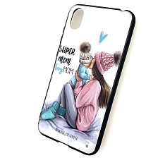 Чехол накладка R3 для HUAWEI Honor 8S, Y5 2019, силикон, рисунок super MOM boy MOM.