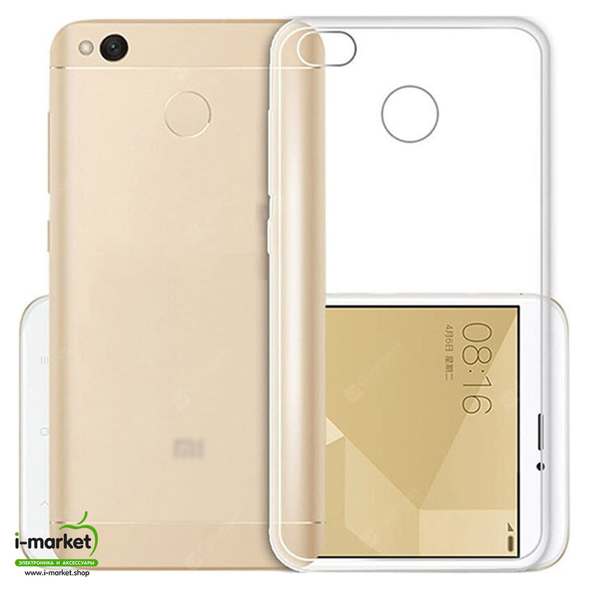 Чехол накладка TPU Case для XIAOMI Redmi GO, силикон, цвет прозрачный.