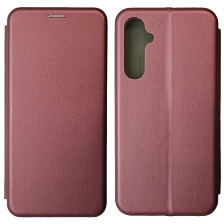 Чехол книжка STYLISH для SAMSUNG Galaxy S23 FE, экокожа, визитница, цвет бордовый