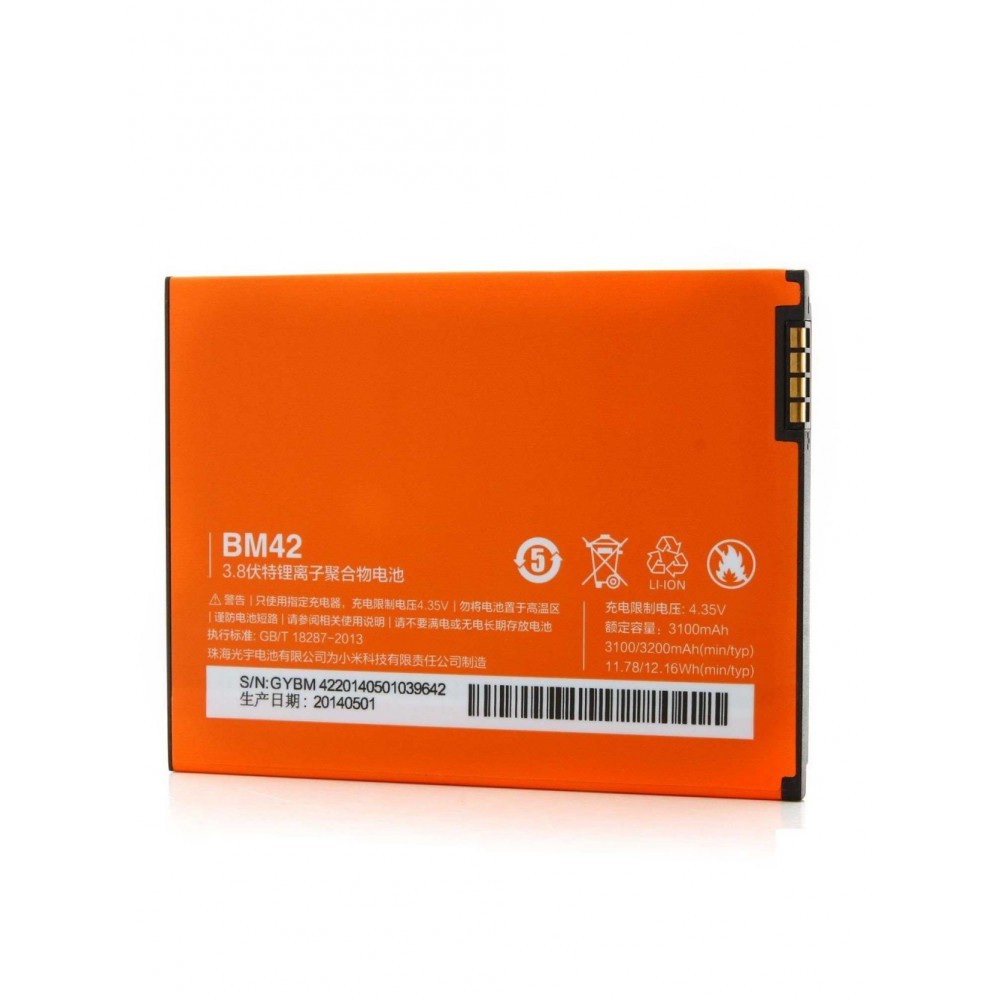 АКБ (Аккумулятор) BM42 3100мАч для мобильного телефона Xiaomi Redmi NOTE (Original).
