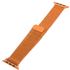 Ремешок для APPLE Watch, сетчатый, миланская петля Milano Loop, 42, 44, 45 mm, цвет оранжевый Ремешок для APPLE Watch, сетчатый, миланская петля Milano Loop, 42, 44, 45 mm, цвет оранжевый