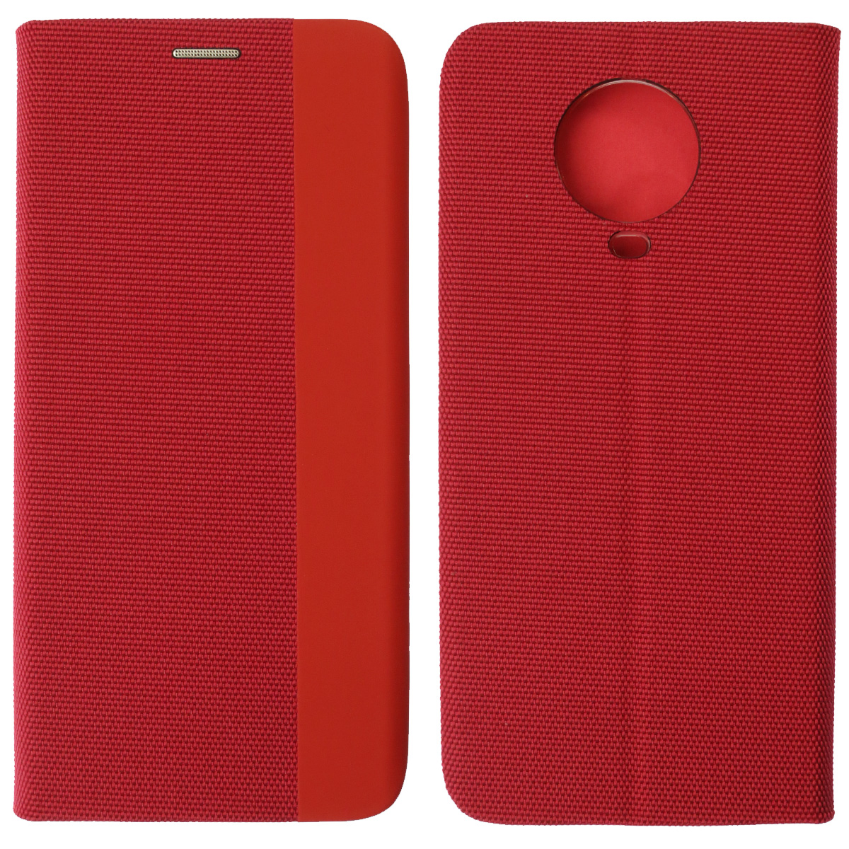 Чехол книжка MESH для Nokia G20, текстиль, силикон, бархат, визитница, цвет красный