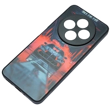 Чехол накладка для XIAOMI Redmi 14C, POCO C75, пластик, силикон, защита камеры, рисунок БМВ