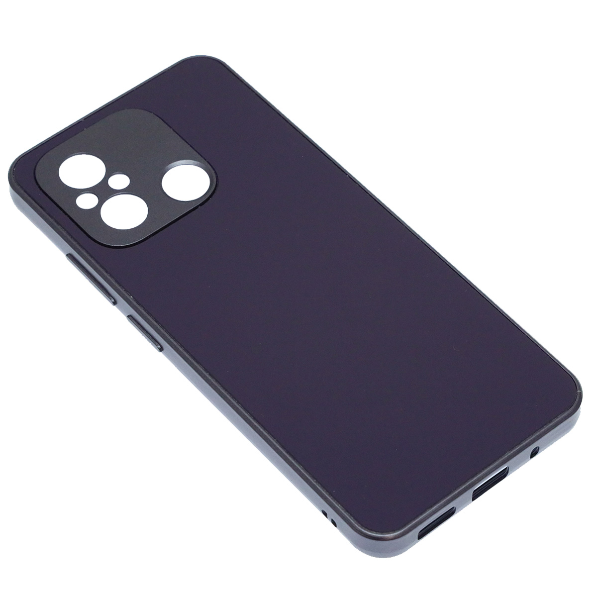 Чехол накладка для XIAOMI Redmi 12С, POCO C55, защита камеры, силикон, пластик, цвет темно фиолетовый Чехол накладка для XIAOMI Redmi 12С, POCO C55, защита камеры, силикон, пластик, цвет темно фиолетовый