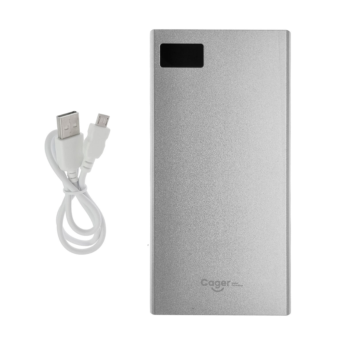 Внешний аккумулятор, Power Bank Cager S99, 10000 mAh, 2xUSB, цвет серебристый Внешний аккумулятор, Power Bank Cager S99, 10000 mAh, 2xUSB, цвет серебристый