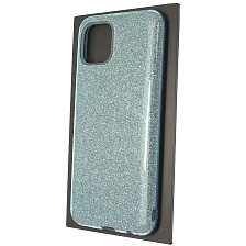 Чехол накладка SHINE для SAMSUNG Galaxy A03, силикон, блестки, цвет голубой Чехол накладка SHINE для SAMSUNG Galaxy A03, силикон, блестки, цвет голубой