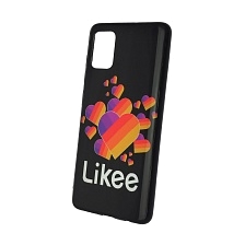 Чехол накладка для SAMSUNG Galaxy A51 (SM-A515), силикон, рисунок Likee Black. Чехол накладка для SAMSUNG Galaxy A51 (SM-A515), силикон, рисунок Likee Black.