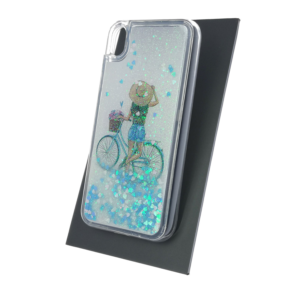 Чехол накладка TransFusion для HUAWEI Honor 8S, Y5 2019, силикон, переливашка, рисунок Велосипед.