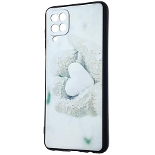 Чехол накладка для SAMSUNG Galaxy A42, силикон, рисунок снежное сердце Чехол накладка для SAMSUNG Galaxy A42, силикон, рисунок снежное сердце