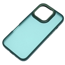 Чехол накладка для APPLE iPhone 16 Pro (6.3"), силикон, пластик, цвет темно зеленый