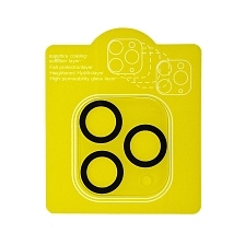 Защитное стекло для задней камеры APPLE iPhone 11 Pro Max, прозрачное, черный кант