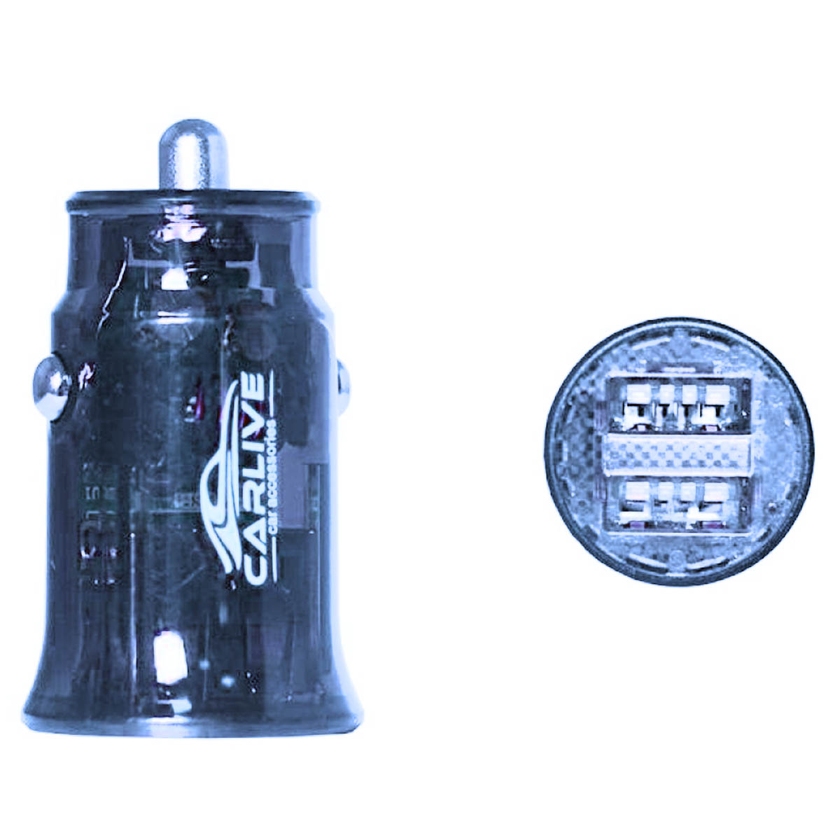 АЗУ (Автомобильное зарядное устройство) CARLIVE CR13, 2 USB, 2.4A, цвет синий