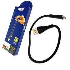 Кабель MRM G04 Micro USB, 3.1A, длина 30 см, цвет черный Кабель MRM G04 Micro USB, 3.1A, длина 30 см, цвет черный