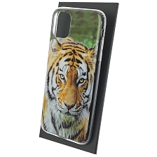 Чехол накладка для APPLE iPhone 11, силикон, глянцевый, рисунок Тигр Чехол накладка для APPLE iPhone 11, силикон, глянцевый, рисунок Тигр