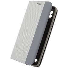 Чехол книжка MESH для Realme C21, текстиль, силикон, бархат, визитница, цвет серый Чехол книжка MESH для Realme C21, текстиль, силикон, бархат, визитница, цвет серый