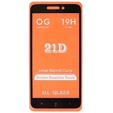 Защитное стекло 21D для XIAOMI Redmi Go, Redmi 5A, Redmi 4X, цвет окантовки черный