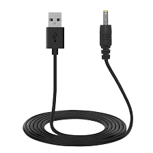 Кабель питания USB A 2.0 на разъем 3.5 x 1.35 мм, длина 1 метр, цвет черный Кабель питания USB A 2.0 на разъем 3.5 x 1.35 мм, длина 1 метр, цвет черный