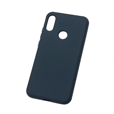 Чехол накладка NANO для HUAWEI Honor 8A, Y6 2019, силикон, бархат, цвет темно синий