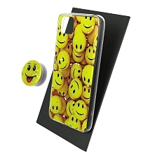 Чехол накладка для HUAWEI Honor 9S (DUA-LX9), Y5P 2020, силикон, фактурный глянец, с поп сокетом, рисунок Smile Чехол накладка для HUAWEI Honor 9S (DUA-LX9), Y5P 2020, силикон, фактурный глянец, с поп сокетом, рисунок Smile
