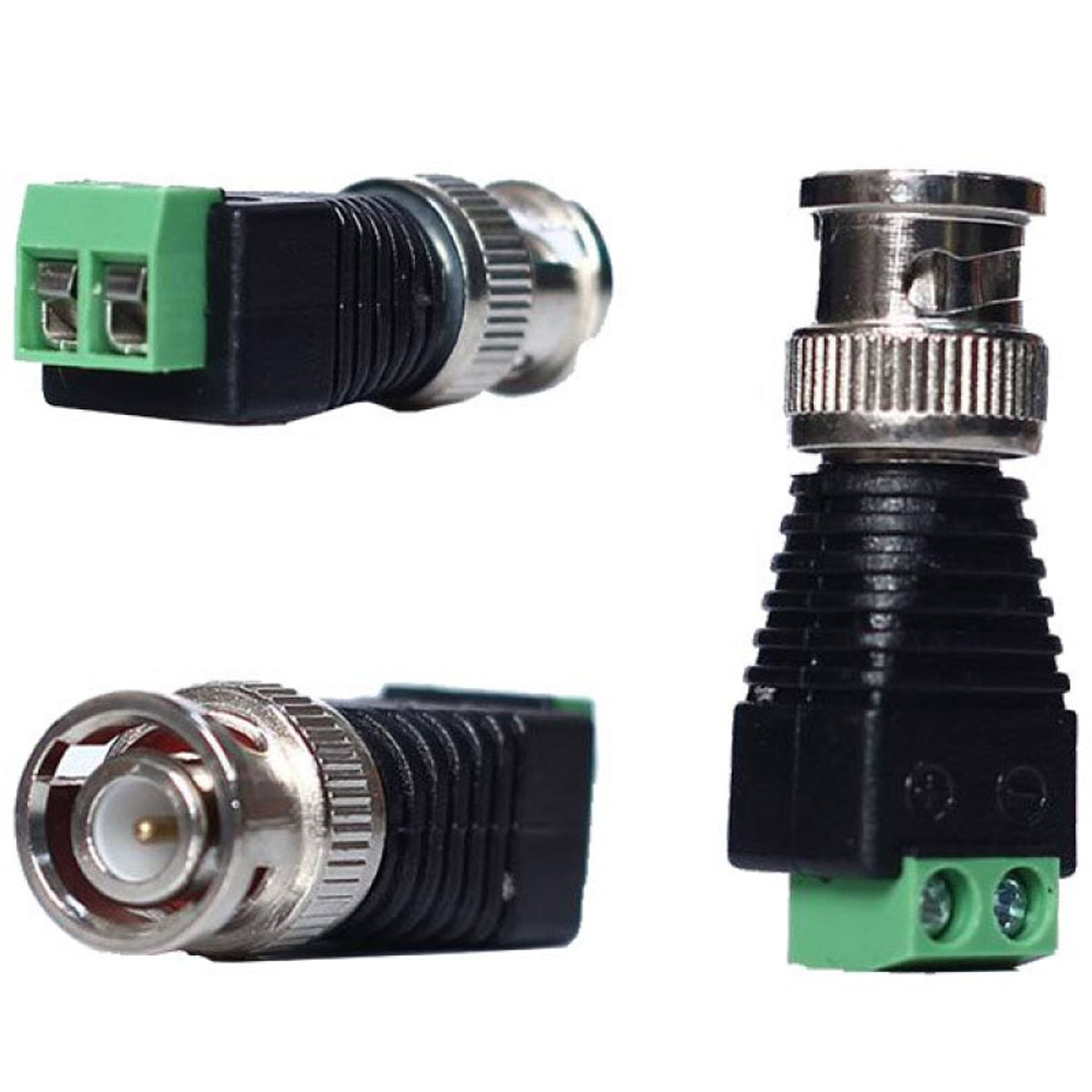 Разъём питания H154 (штекер BNC под винт), зеленая колодка