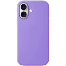 Чехол накладка Silicone Case для Apple iPhone 17, силикон, бархатная подложка, цвет сиреневый