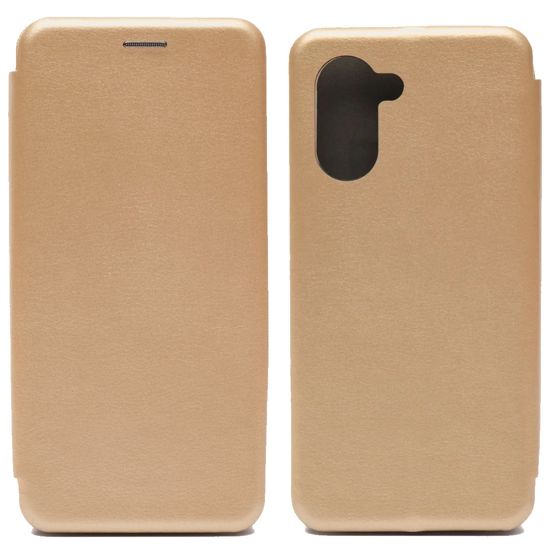Чехол книжка STYLISH для Realme C33, экокожа, визитница, цвет золотистый Чехол книжка STYLISH для Realme C33, экокожа, визитница, цвет золотистый