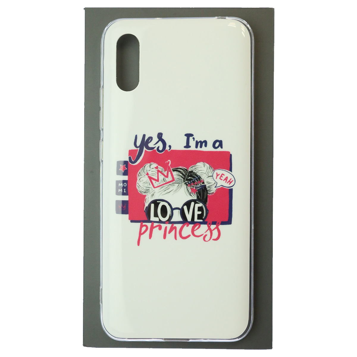 Чехол накладка для XIAOMI Redmi 9A, силикон, глянцевый, рисунок yes, I`m a LOVE princess