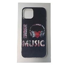 Чехол накладка для APPLE iPhone 13 (6.1), силикон, рисунок I love Music Чехол накладка для APPLE iPhone 13 (6.1), силикон, рисунок I love Music