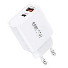 СЗУ (Сетевое зарядное устройство) REMAX Kiddy RP-U120, 20W, 1 USB, 1 USB Type C, цвет белый СЗУ (Сетевое зарядное устройство) REMAX Kiddy RP-U120, 20W, 1 USB, 1 USB Type C, цвет белый