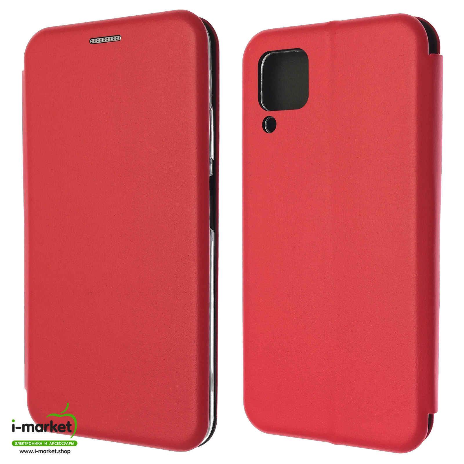 Чехол книжка STYLISH для HUAWEI P40 Lite, Nova 6 SE, Nova 7i, экокожа, визитница, цвет красный. Чехол книжка STYLISH для HUAWEI P40 Lite, Nova 6 SE, Nova 7i, экокожа, визитница, цвет красный.