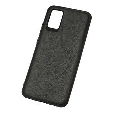 Чехол накладка для SAMSUNG Galaxy A02S 4G (SM-A025F), силикон, искусственная кожа, цвет черный Чехол накладка для SAMSUNG Galaxy A02S 4G (SM-A025F), силикон, искусственная кожа, цвет черный