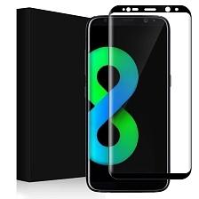 Защитное стекло 4D для Samsung S8 plus /картон.упак./ черный.