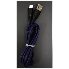 Кабель USB на Type-C, 2.4A, длина 1 метр, цвет синий