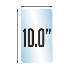 Стекло защитное универсальное (10.0") (0.33мм), в упаковке.