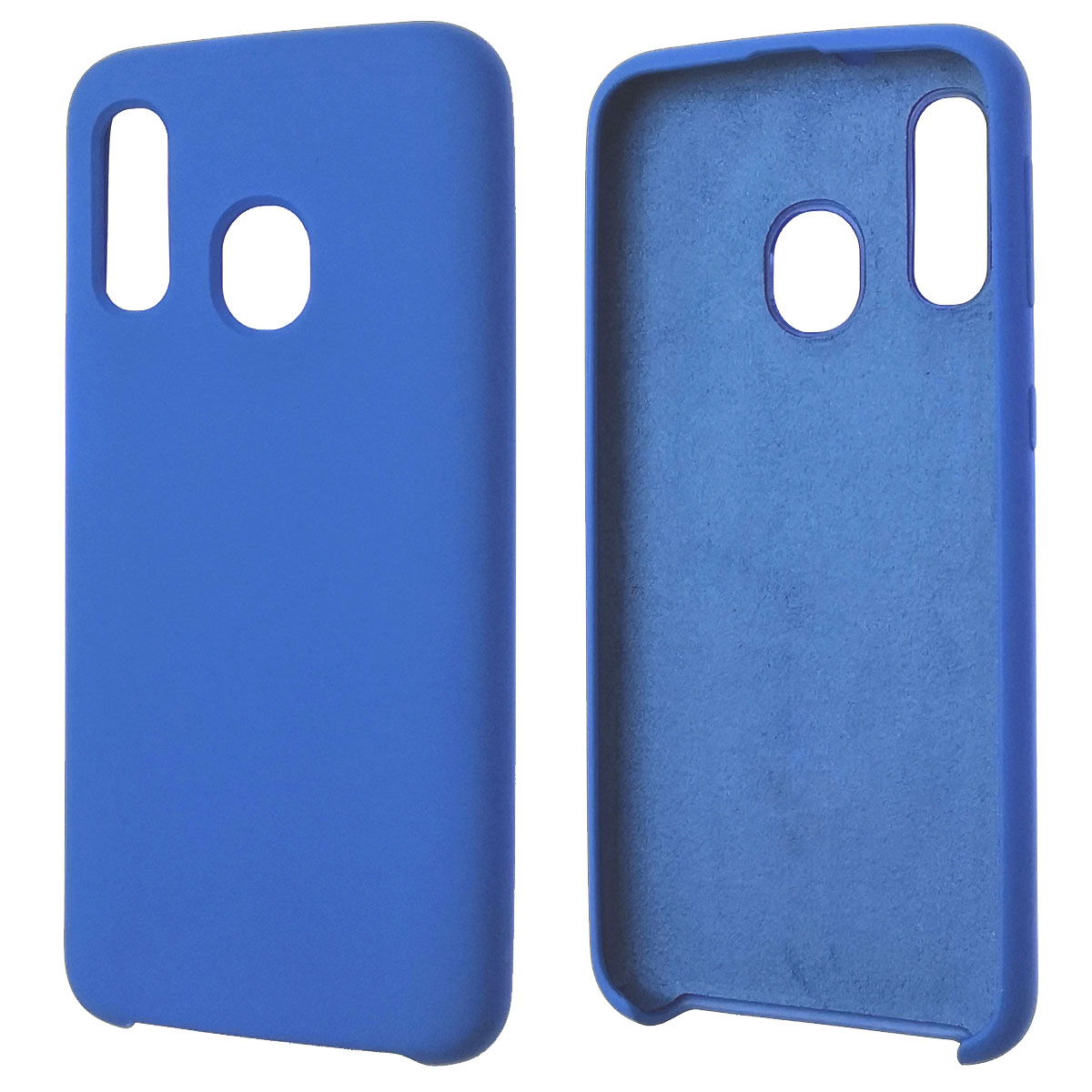 Чехол накладка Silicon Cover для SAMSUNG Galaxy A40 (SM-A405), силикон, бархат, цвет голубой. Чехол накладка Silicon Cover для SAMSUNG Galaxy A40 (SM-A405), силикон, бархат, цвет голубой.