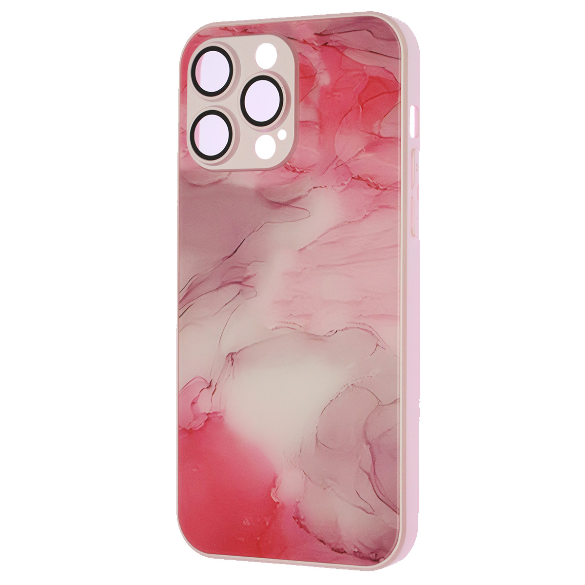 Чехол накладка AG Glass case для APPLE iPhone 14 Pro Max (6.7"), силикон, стекло, защита камеры, цвет розовый Чехол накладка AG Glass case для APPLE iPhone 14 Pro Max (6.7"), силикон, стекло, защита камеры, цвет розовый