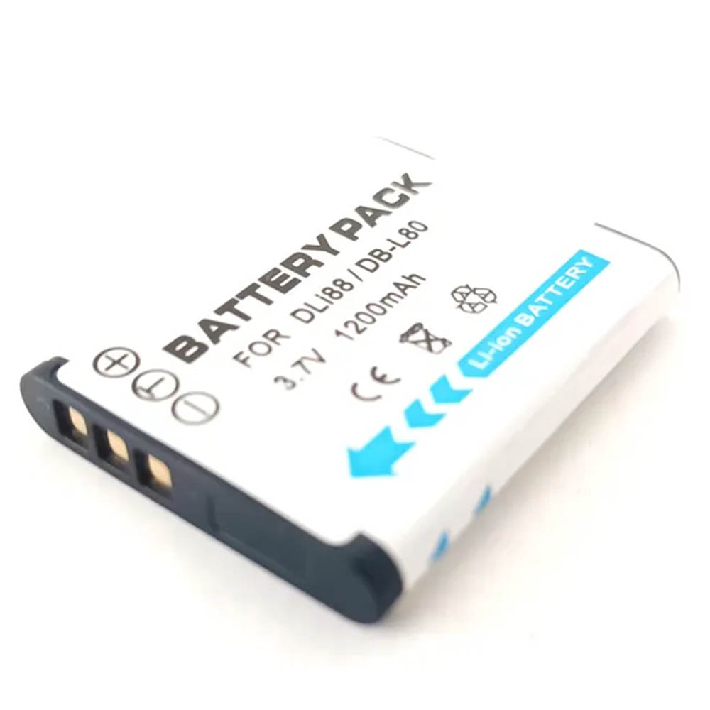 АКБ (Аккумулятор) для видеорегистратора D-LI88, DB-L80, 1200mAh, цвет белый