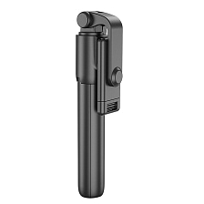 Держатель телескопический, монопод, селфи палка R1 Bluetooth, с пультом, цвет черный Держатель телескопический, монопод, селфи палка R1 Bluetooth, с пультом, цвет черный