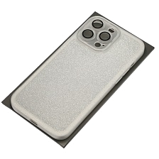 Чехол накладка Shine для APPLE iPhone 14 Pro Max, силикон, блестки, защита камеры, цвет серебристый Чехол накладка Shine для APPLE iPhone 14 Pro Max, силикон, блестки, защита камеры, цвет серебристый