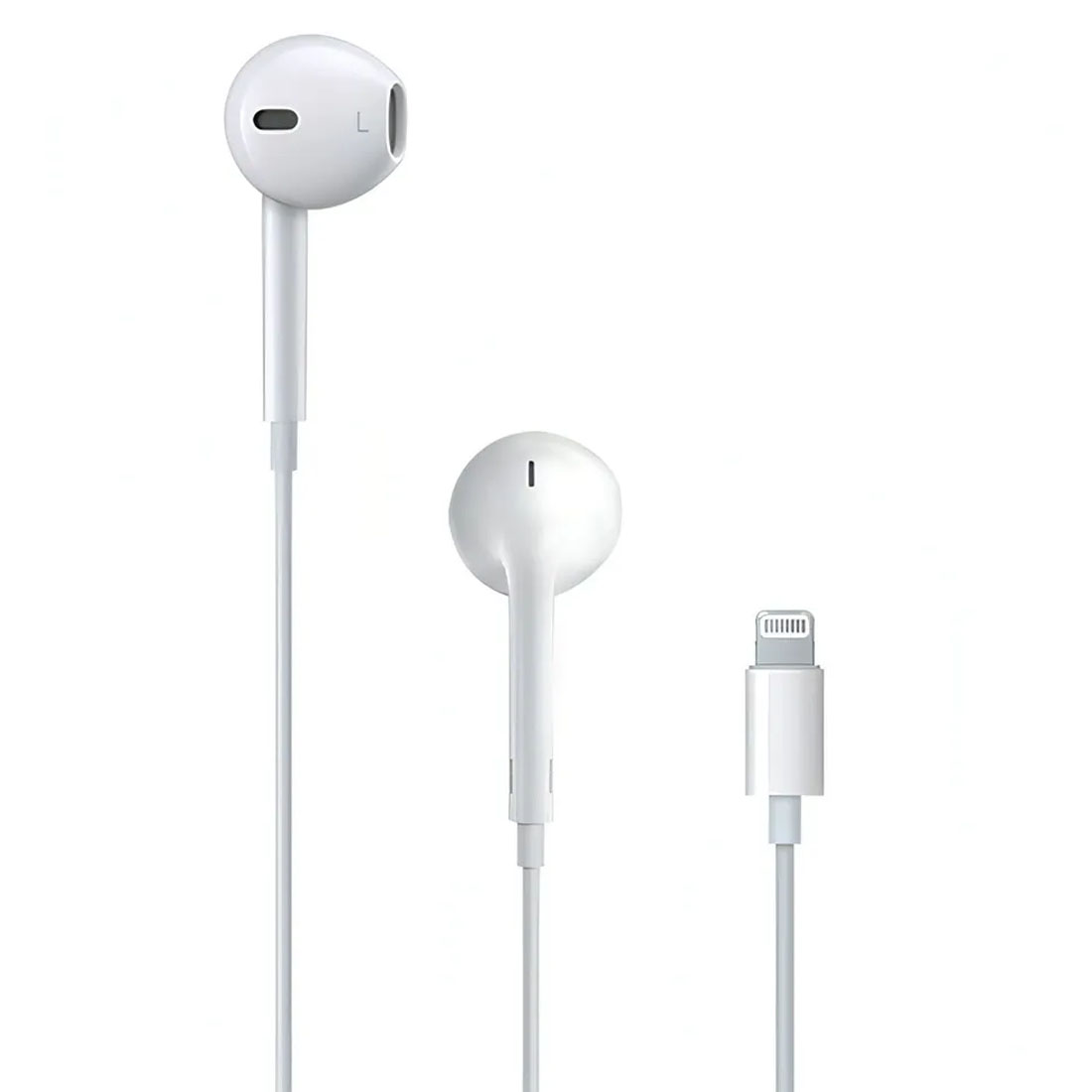 Гарнитура (наушники с микрофоном) проводная, APPLE EarPods A1748 (MWTY3ZM/A), разъем Lightning 8 pin, цвет белый