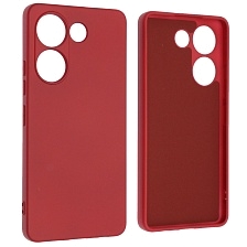Чехол накладка NANO для TECNO Camon 20 4G, TECNO Camon 20 Pro 4G, защита камеры, силикон, бархат, цвет вишневый Чехол накладка NANO для TECNO Camon 20 4G, TECNO Camon 20 Pro 4G, защита камеры, силикон, бархат, цвет вишневый