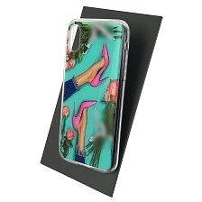 Чехол накладка для APPLE iPhone X, iPhone XS, силикон, рисунок ножки