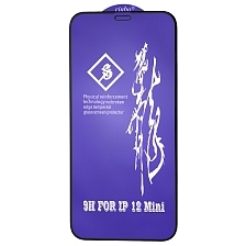 Защитное стекло 6D Rhino для APPLE iPhone 12 mini (5.4"), цвет окантовки черный